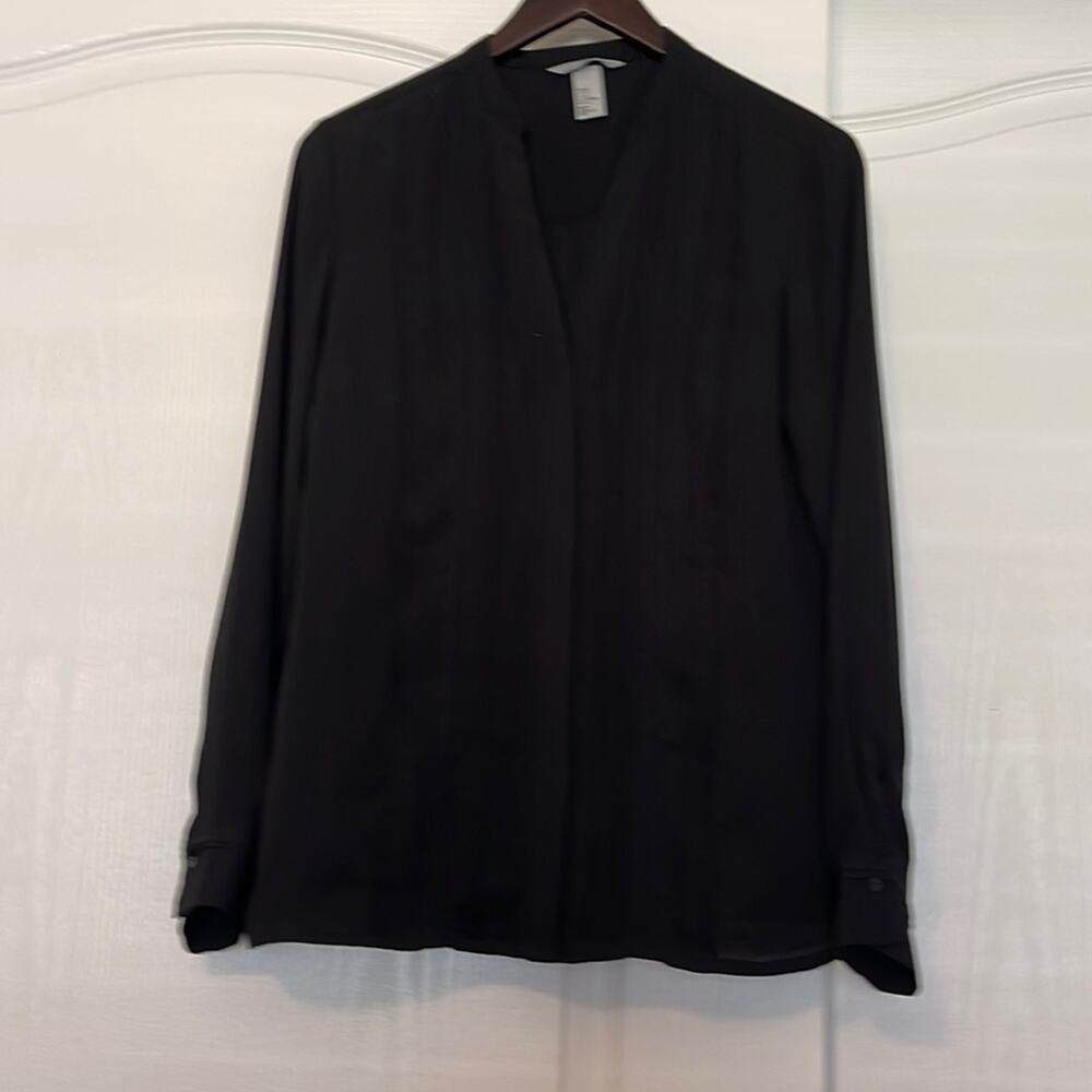 H&M Sheer Pleated Front Blouse